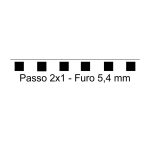 Ferramenta Matriz EX Passo 2×1 Furo Quadrado 5,4 mm-955