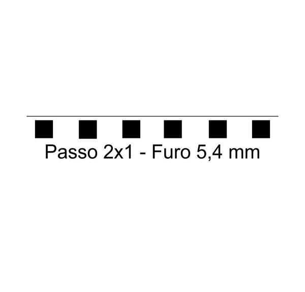 Ferramenta Matriz EX Passo 2x1 Furo Quadrado 5,4 mm-955