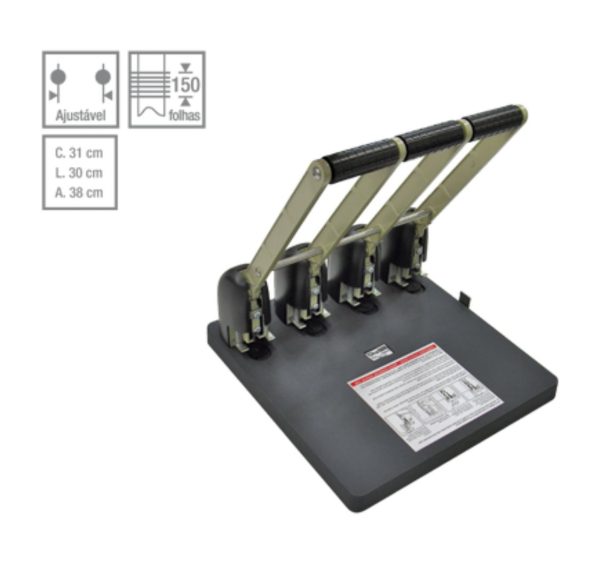 Perfuradora Metalico 4 Furos Profissional HDP-4160-0