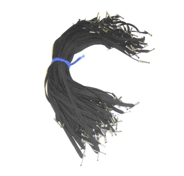 Elastico com Ponteira Chato 48 cm Preto Nº 05-0