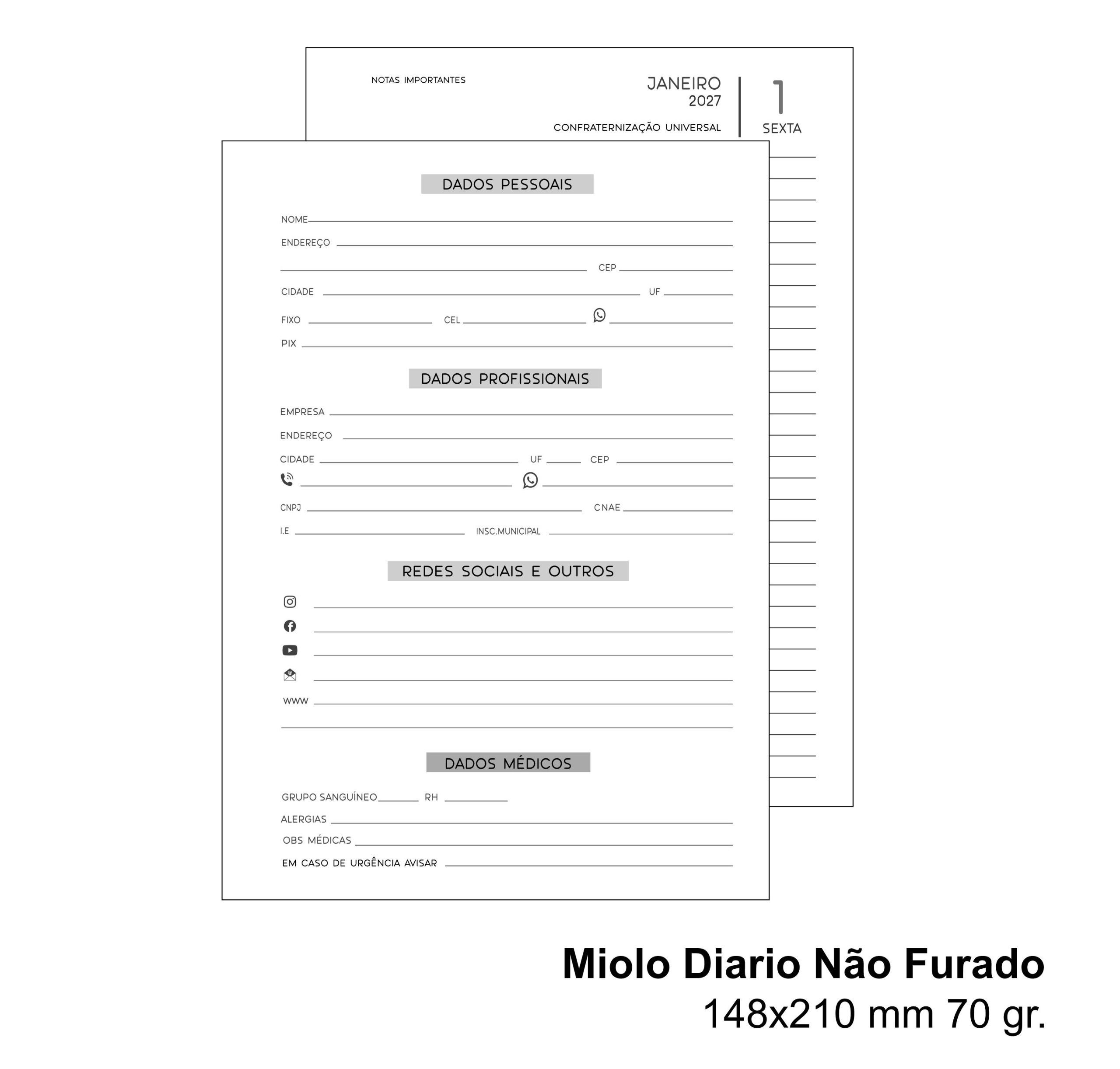 Miolo Diario nao Furado 15×21 70