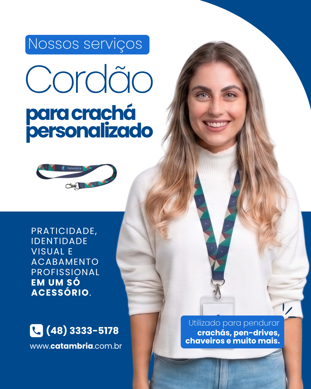 Cordão Personalizado para crachá