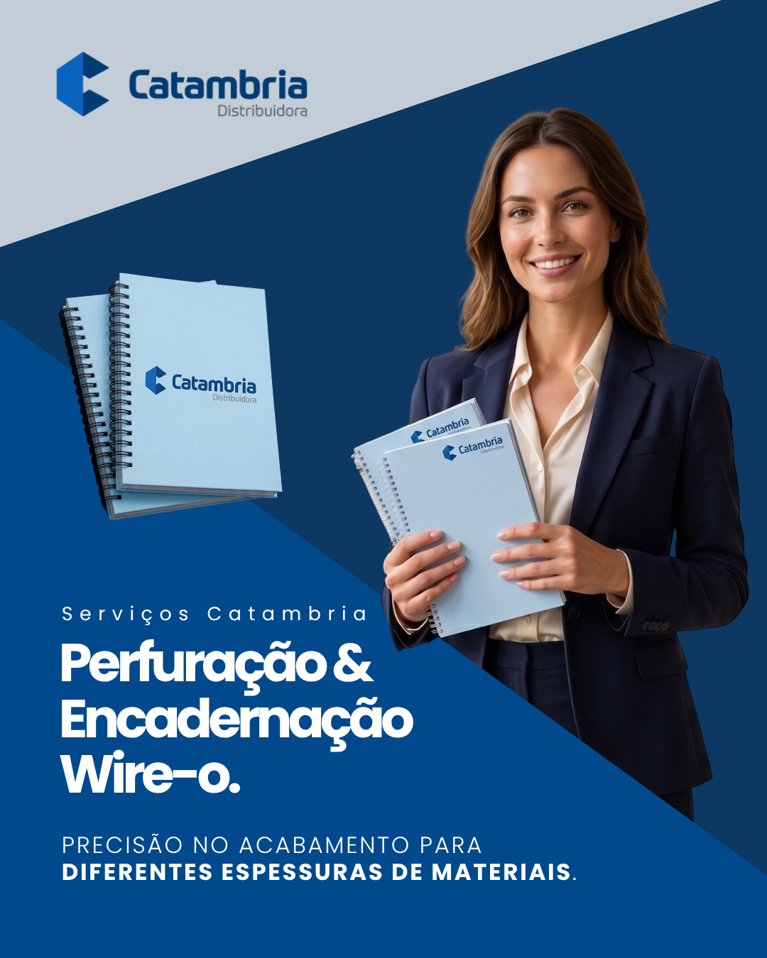 Perfuração e encadernação em Wire-o